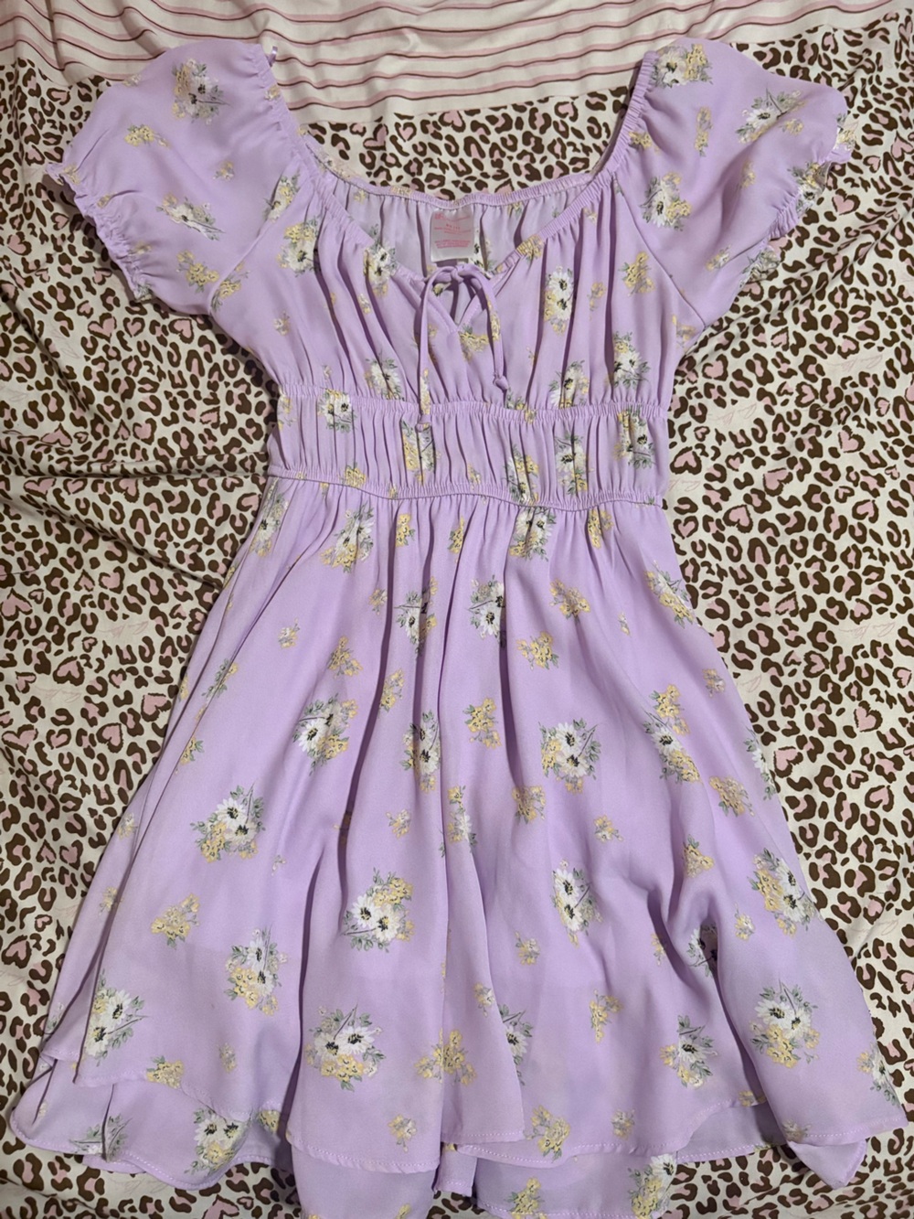 No Boundaries Lavender Floral Mini Dress